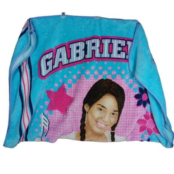 Y2K Gabiella High School Musical Blanket 60" x 80" Light Blue and Pink Graphic - Picture 1 of 4